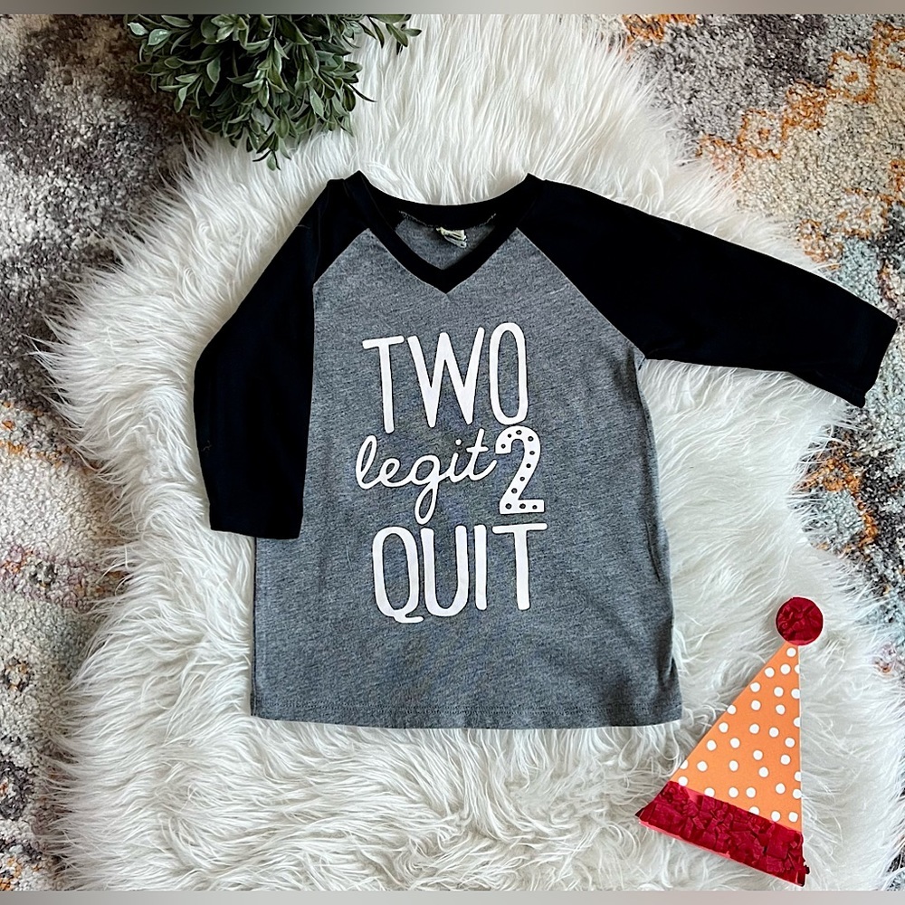 Toddler 2nd Birthday Raglan T-Shirt (Size 2T)